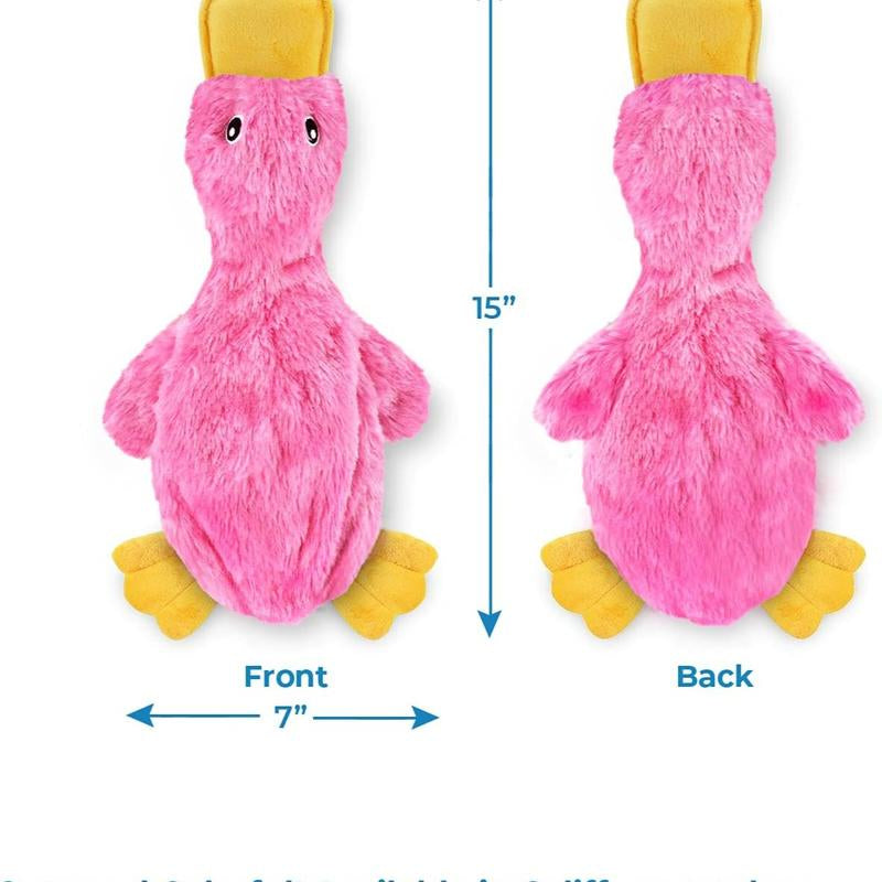 Crinkle Dog Toy for Small, Medium, and Large Breeds, Cute No Stuffing Duck with Soft Squeaker, Fun for Indoor Puppies and Senior Pups,...
