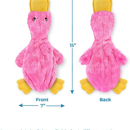 Crinkle Dog Toy for Small, Medium, and Large Breeds, Cute No Stuffing Duck with Soft Squeaker, Fun for Indoor Puppies and Senior Pups,...