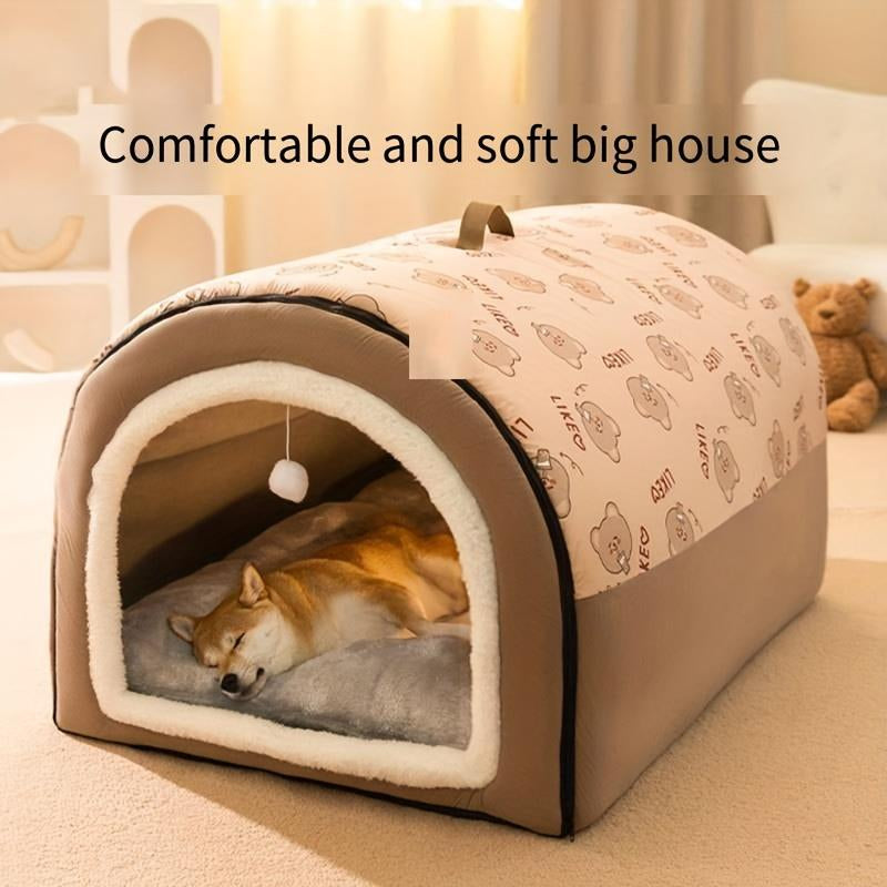 1Pc Winter Warm Removable Washable Dog Bed, All Seasons Universal, Pet Sleeping Nest, Suitable for Large Dog