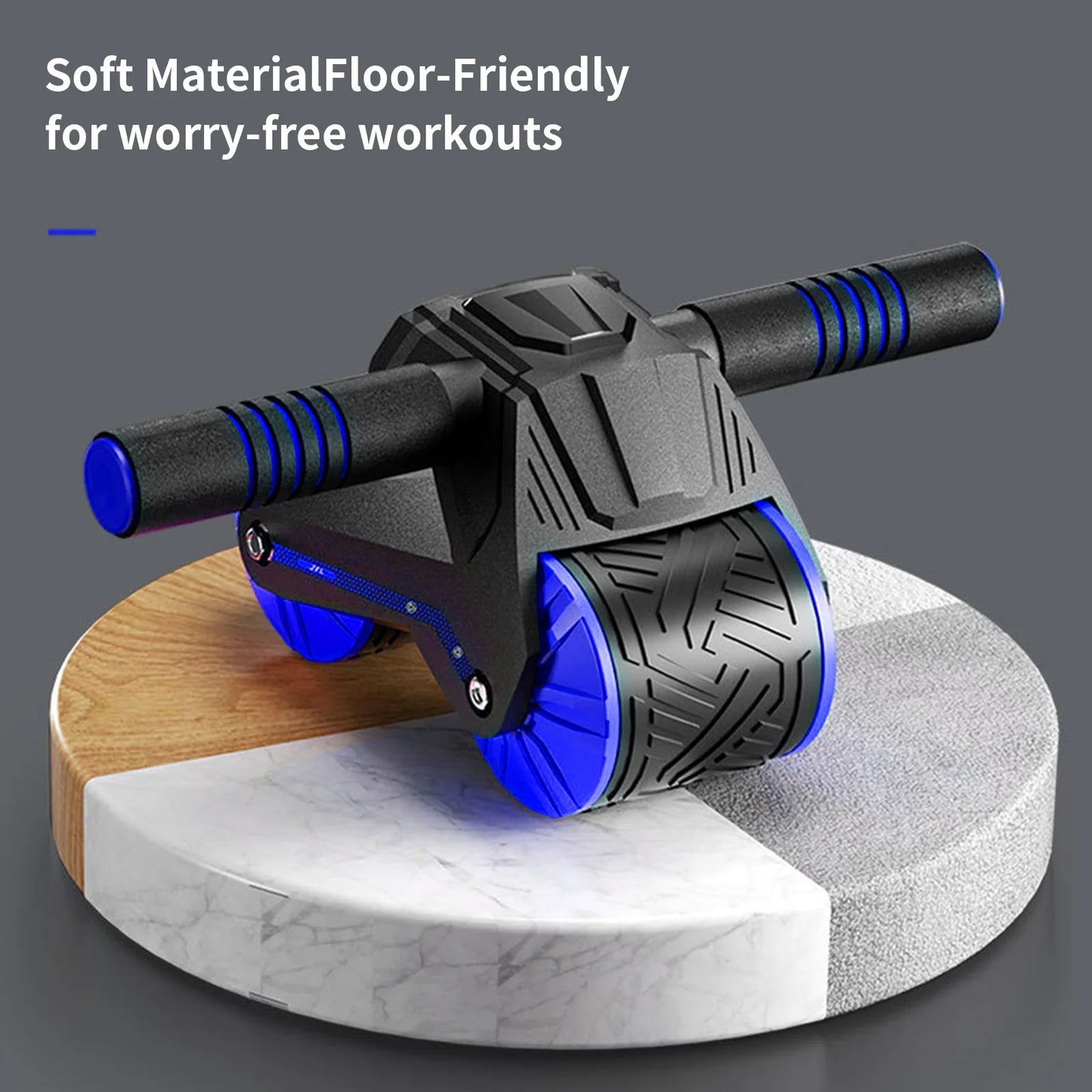 Grencareu Advanced Automatic Rebound Roller Wheel with Ergonomic Handle, Mat, and Core Strengthening Features