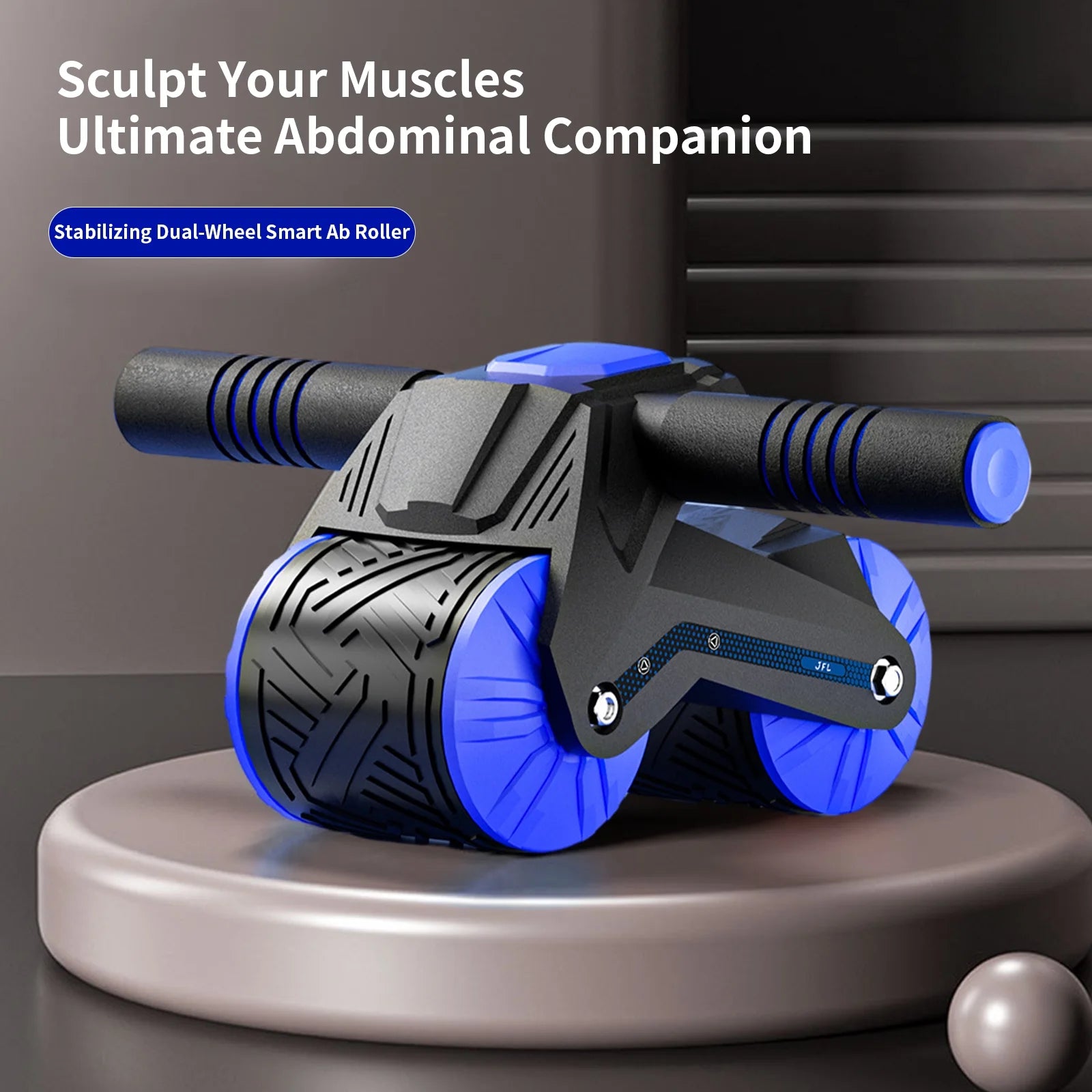 Grencareu Advanced Automatic Rebound Roller Wheel with Ergonomic Handle, Mat, and Core Strengthening Features