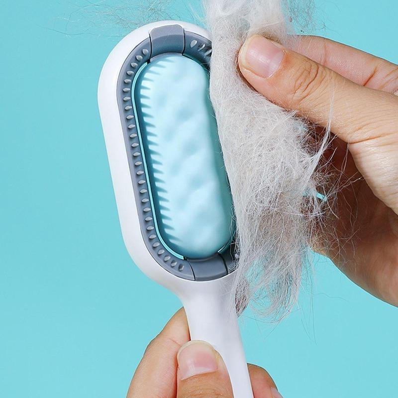 Cat Brush, Pet Grooming Comb, Pet Hair Removal Comb with Built-In Water Tank, Double-Sided Pet Hair Cleaning Brush, Pet Supplies