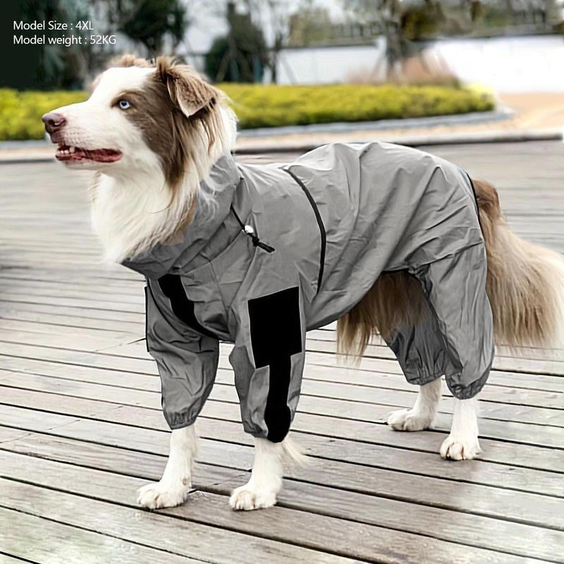 Winter Warm Pet Cloth, Reflective Safety Dog Raincoat, Waterproof Sunscreen Pet Raincoat, Pet Clothes for Dogs Outdoor Walking, Dog Clothing for Border Collie Beagle, Animal Gift