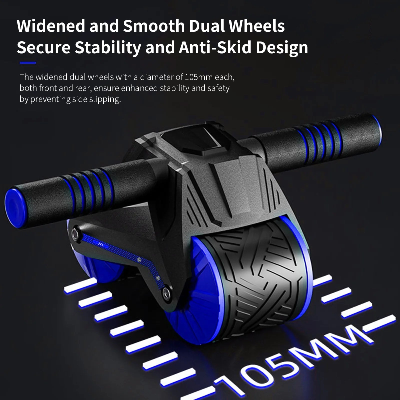 Grencareu Advanced Automatic Rebound Roller Wheel with Ergonomic Handle, Mat, and Core Strengthening Features