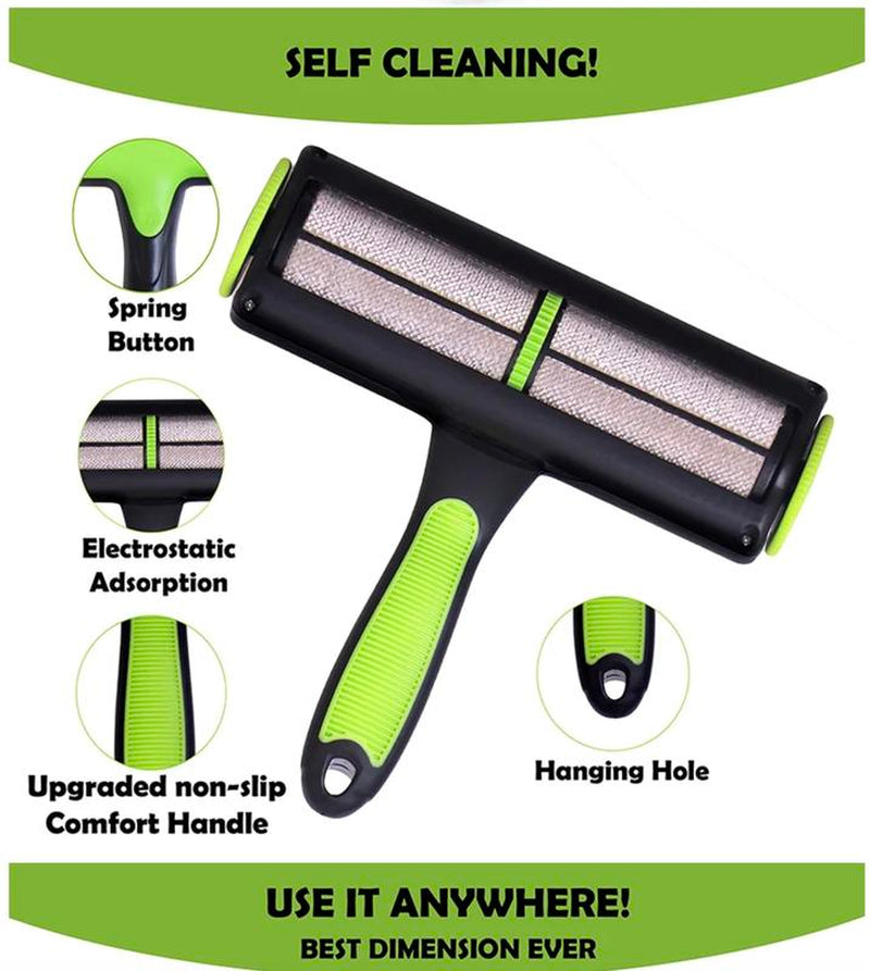 Pet Hair Remover for Cat and Dogs Green Cleaning Brush Fur Removing Animals Hair Brush Clothing Couch Sofa Carpets Combs