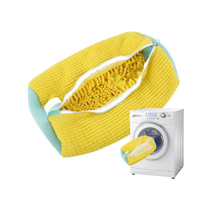 Wash Bag Padded Net Laundry Shoes Protector Fluffy Fibers Polyester Washing Shoes Machine Friendly Laundry Bag Drying Bags