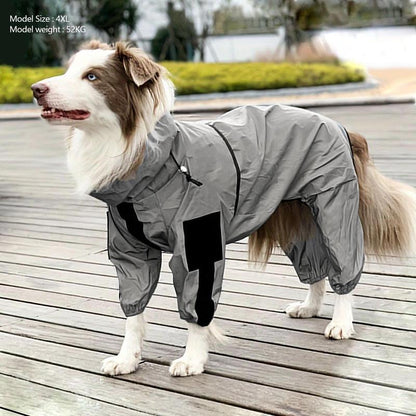 Winter Warm Pet Cloth, Reflective Safety Dog Raincoat, Waterproof Sunscreen Pet Raincoat, Pet Clothes for Dogs Outdoor Walking, Dog Clothing for Border Collie Beagle, Animal Gift