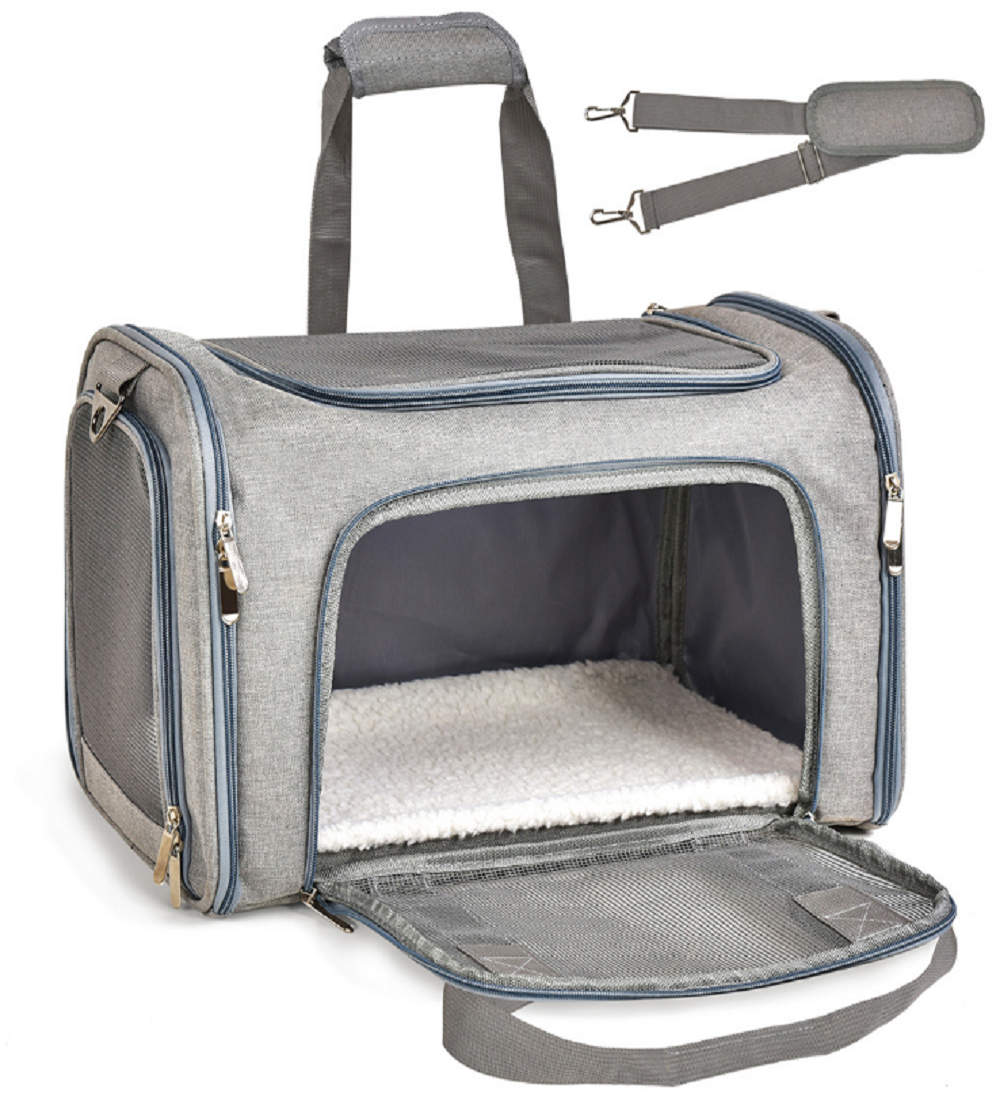 Pauflask Pet Carrier for Small and Medium dogs cats, Airline Approved