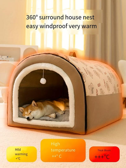 1Pc Winter Warm Removable Washable Dog Bed, All Seasons Universal, Pet Sleeping Nest, Suitable for Large Dog