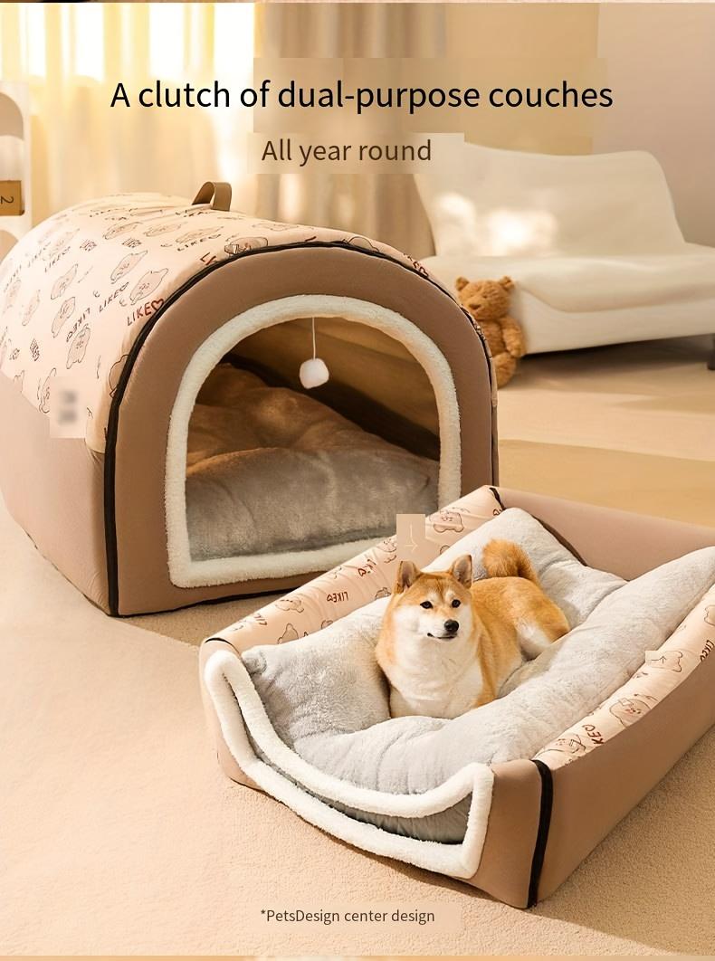 1Pc Winter Warm Removable Washable Dog Bed, All Seasons Universal, Pet Sleeping Nest, Suitable for Large Dog