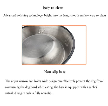 Paw Stainless Steel Pet Dog Bowl Feeder Skidproof Anti-Ant Shape Cat Dog Bowls Food Accessories Pet Supplies 6 Sizes