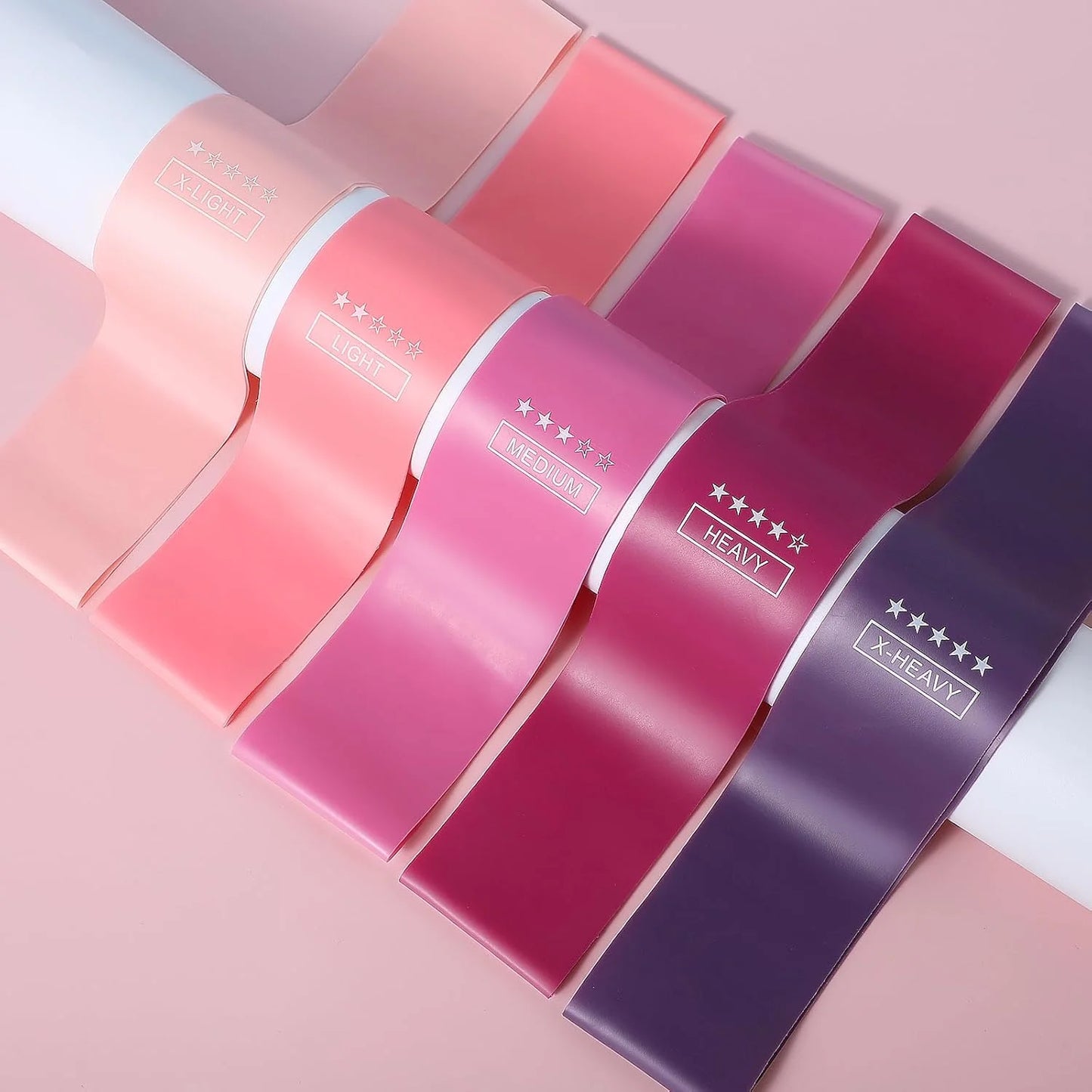 Burn Bands Resistance Loop Bands Set of 5 with Carry Bag