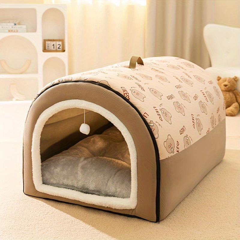 1Pc Winter Warm Removable Washable Dog Bed, All Seasons Universal, Pet Sleeping Nest, Suitable for Large Dog