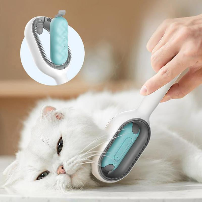 Cat Brush, Pet Grooming Comb, Pet Hair Removal Comb with Built-In Water Tank, Double-Sided Pet Hair Cleaning Brush, Pet Supplies
