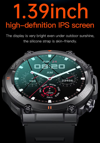 K56Pro Smart Watch for Men Heart Rate Blood Bluetooth Sport 400Mah Long Standby 1.39 Inch 360*360 HD Screen Outdoors Smartwatch